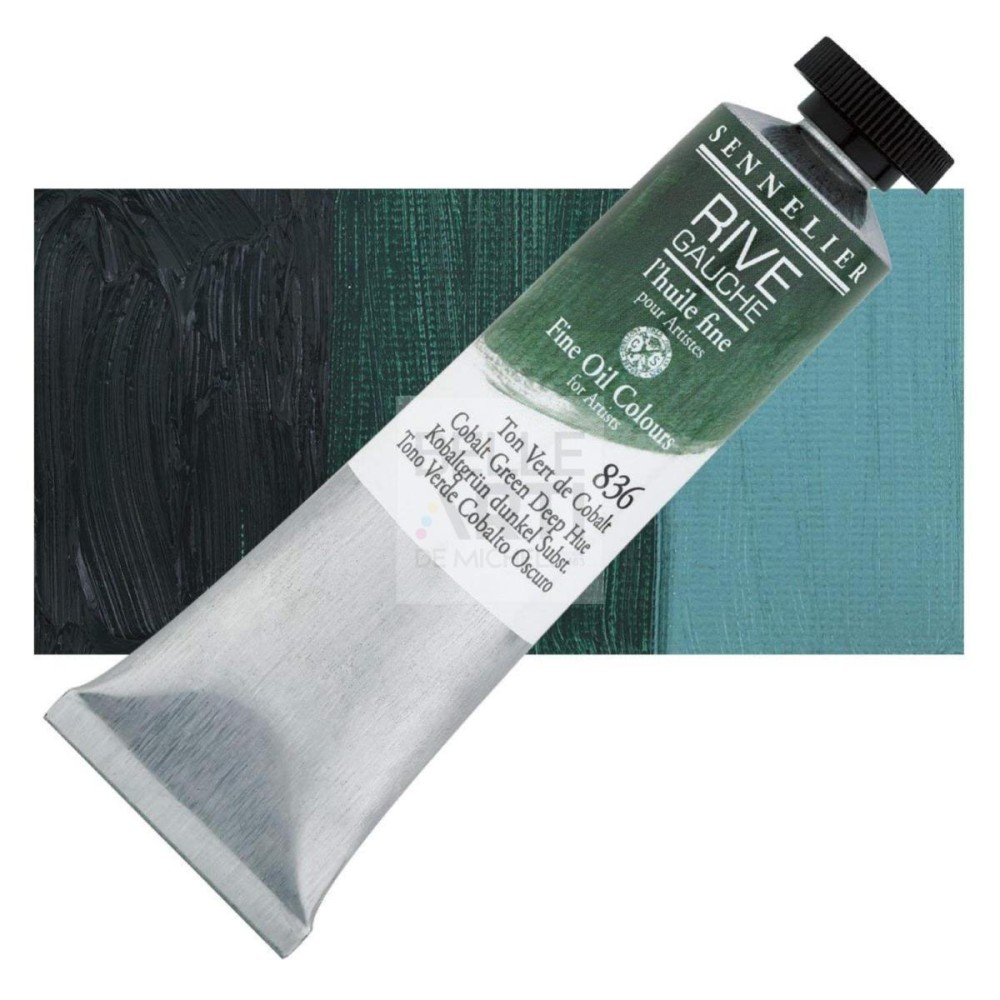 COLORE AD OLIO FINE RIVE GAUCHE - SENNELIER - TUBO DA 40ML 836 TONO VERDE COBALTO