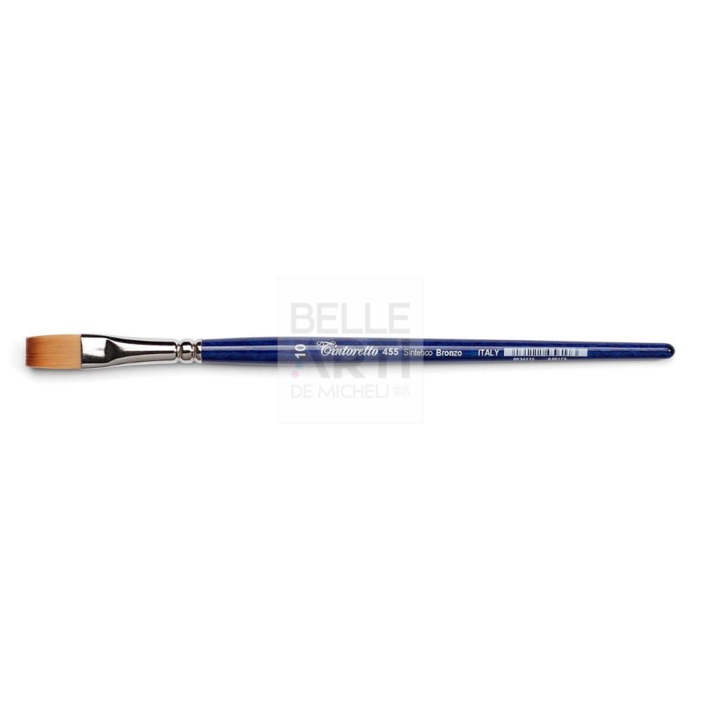 PENNELLO PIATTO S. 455 FILATO SINTETICO teijin BRONZO MAN. CORTO N. 14