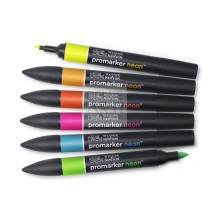 CONFEZIONE SET DA 6 PENNARELLI PROMARKER TONI NEON