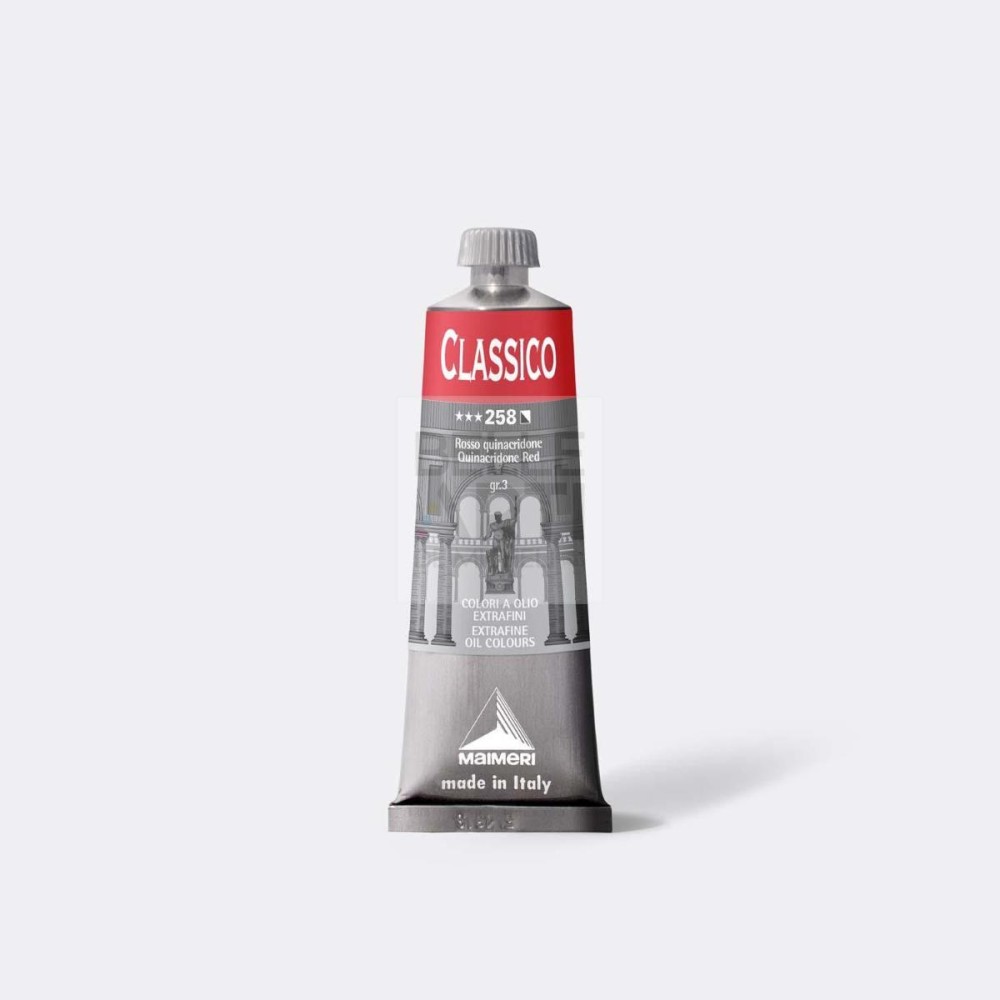 COLORE AD OLIO SERIE CLASSICO DA 60 ml. 258 ROSSO QUINACRIDONE