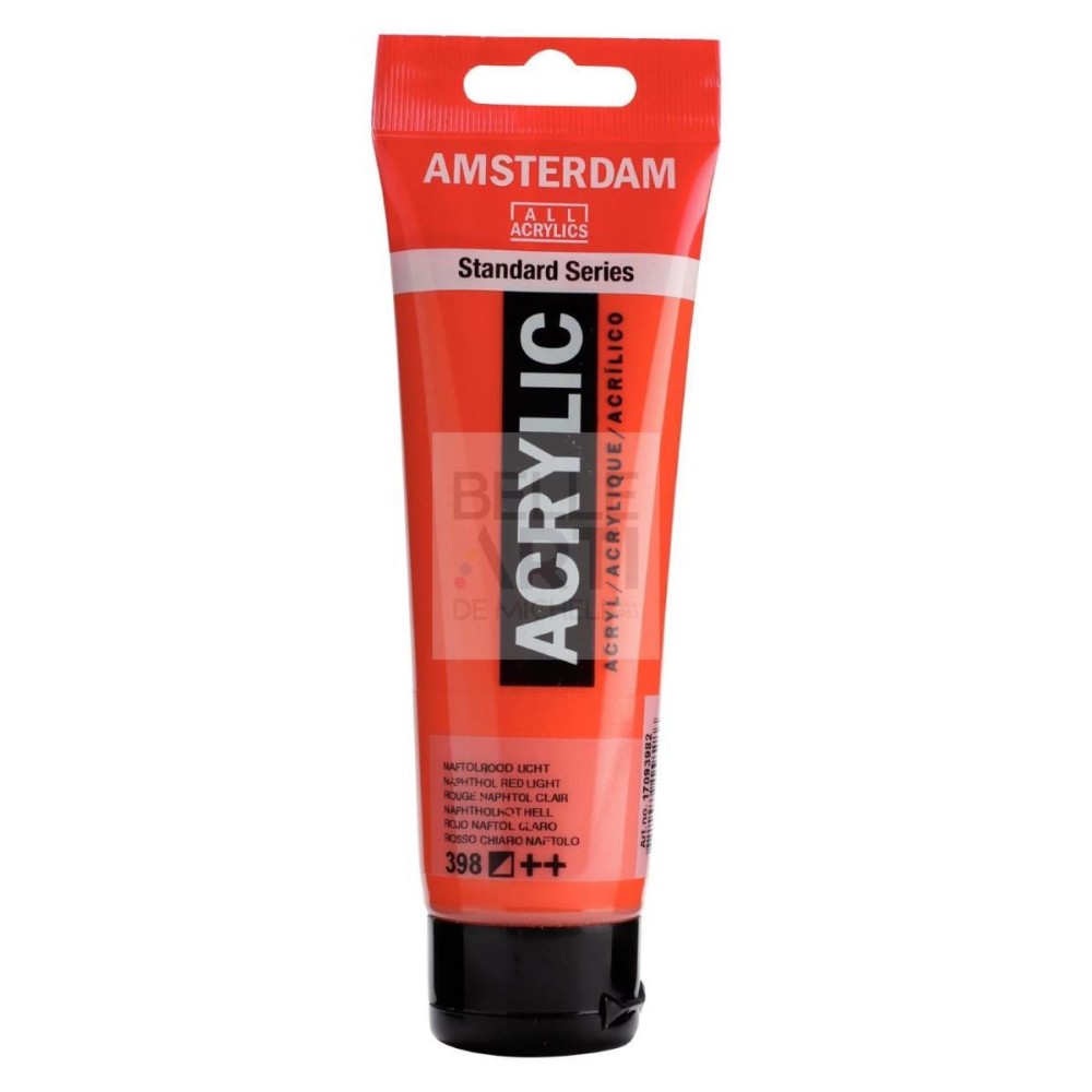 COLORE ACRILICO AMSTERDAM "ACRYLIC" TUBO DA 120ML 398 ROSSO NAFTOLO CHIARO