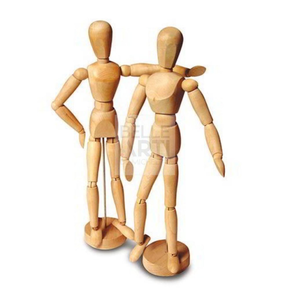 MANICHINO UOMO LEGNO CON BASE H CM.66