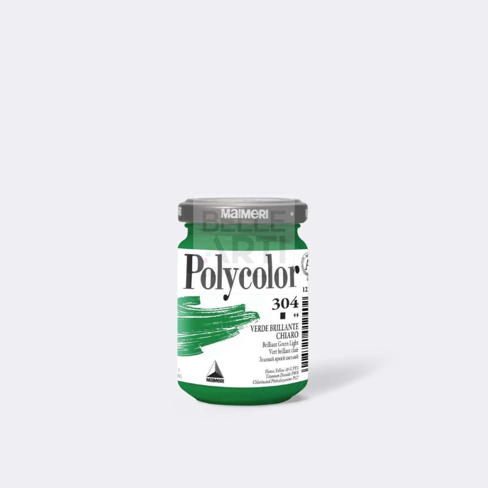 COLORE ACRILICO SERIE POLYCOLOR DA 140 ml 304 VERDE BRILLANTE CHIARO