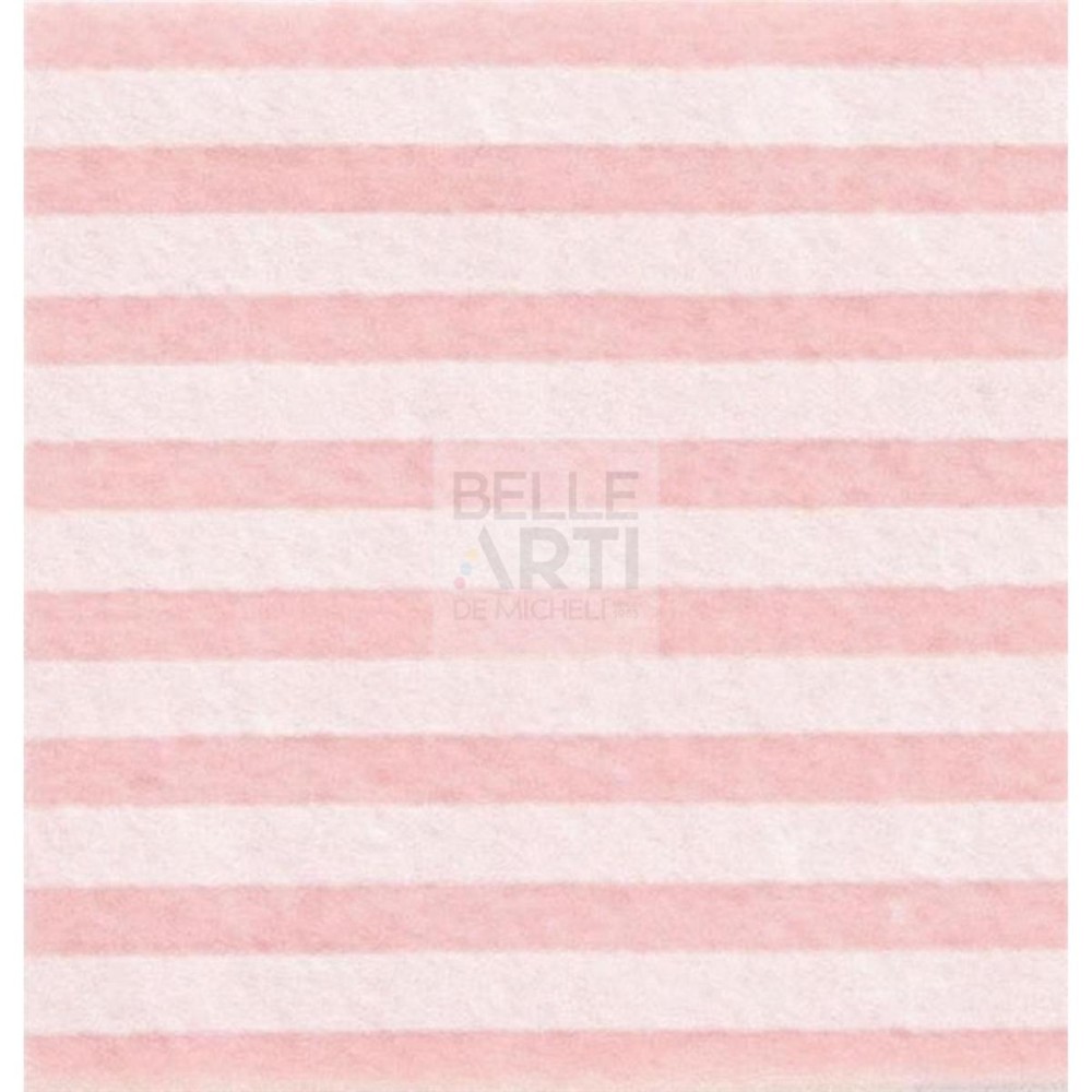 PANNO LENCI 1 MM 30X40 CM ROSA PASTELLO/CREMA A RIGHE