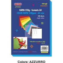 CARTA COLORATA A4 220GSM AZZURRO
