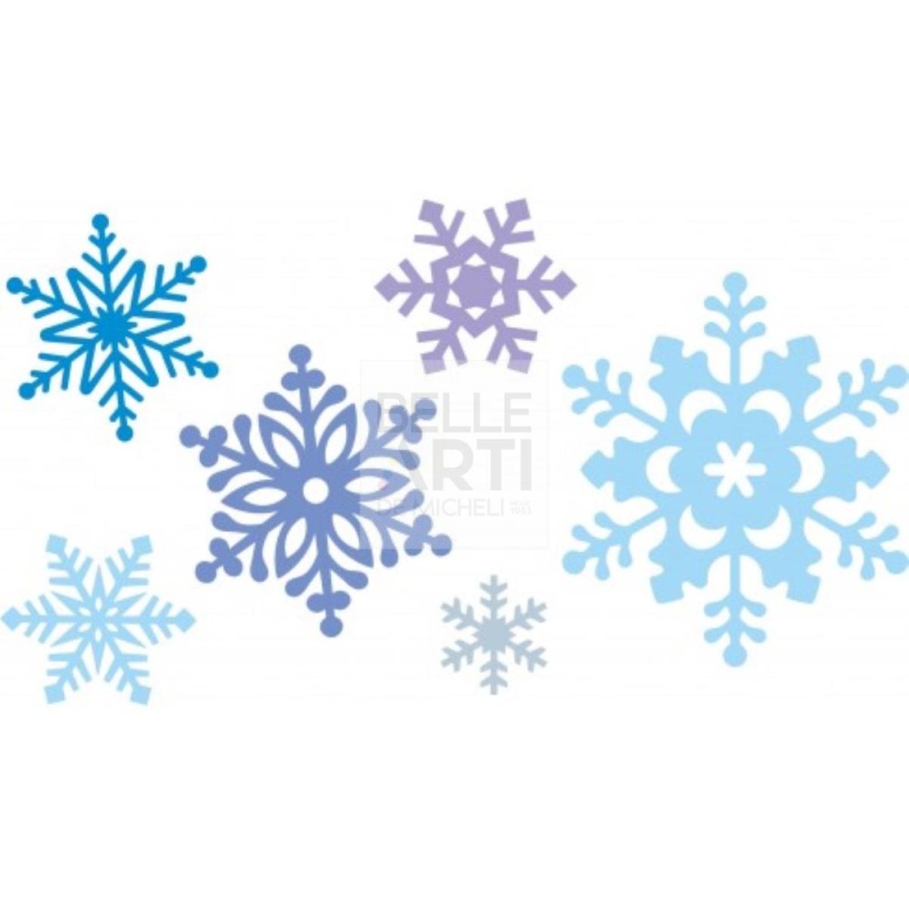 FUSTELLA SOTTILE FIOCCHI DI NEVE 6 SOGG.