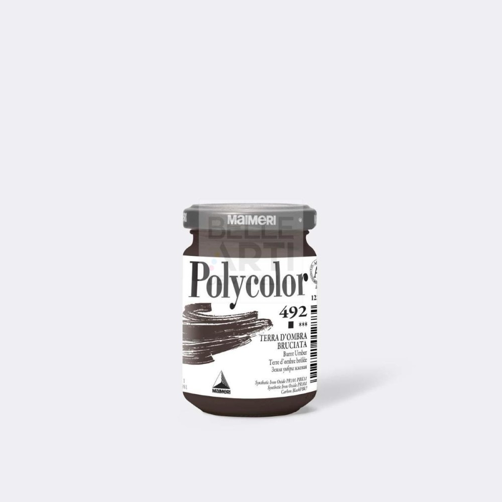 COLORE ACRILICO SERIE POLYCOLOR DA 140 ml 492 TERRA D'OMBRA BRUCIATA