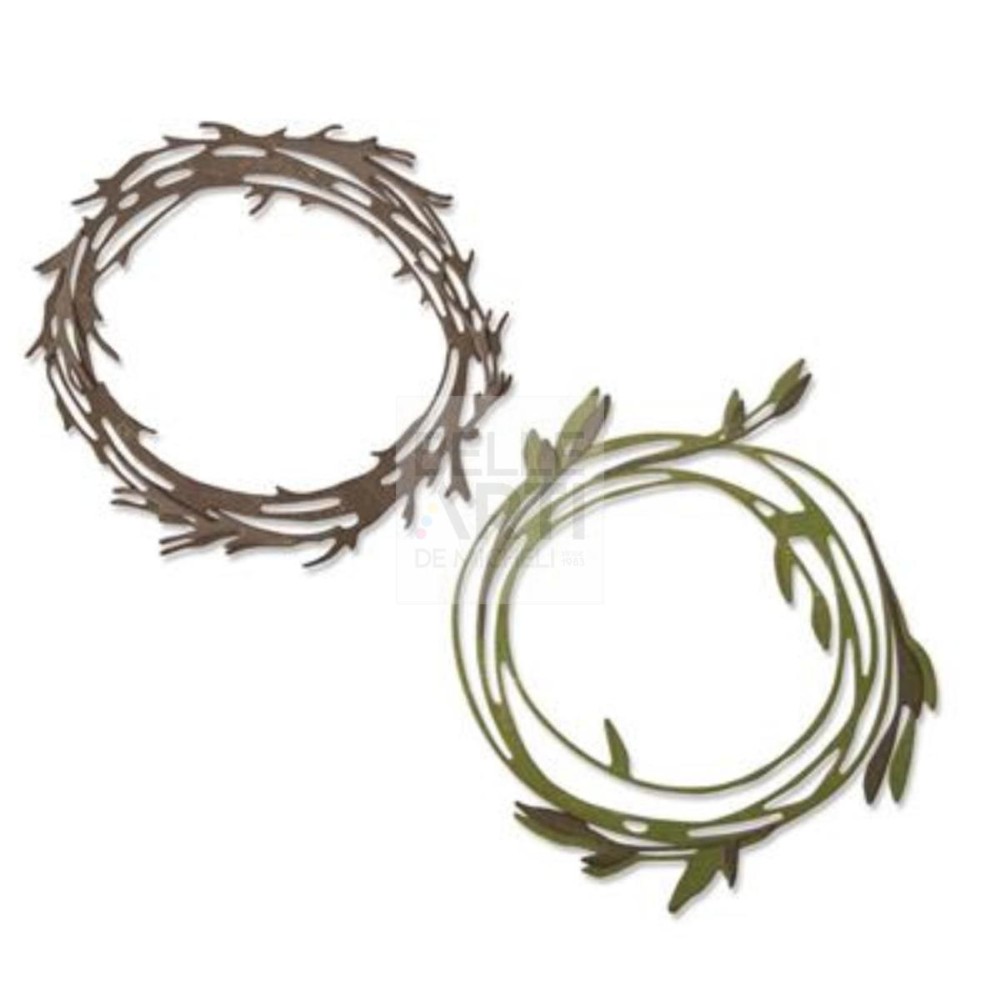FUSTELLA THINLITS SET X10 FUNKY WREATH BY TIM HOLTZ