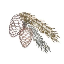 FUSTELLA THINLITS SET X4 PINE BRANCH BY TIM HOLTZ