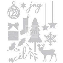 FUSTELLA THINLITS SET X16 FESTIVE SET