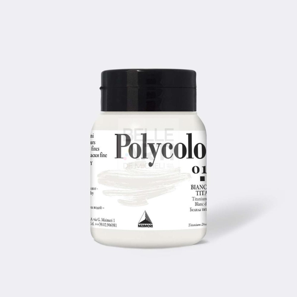 COLORE ACRILICO SERIE POLYCOLOR DA 500 ml 018 BIANCO TITANIO