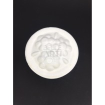 SCATOLA TONDA CON FIORI IN POLISTIROLO DIAM. 14.5X8 CM
