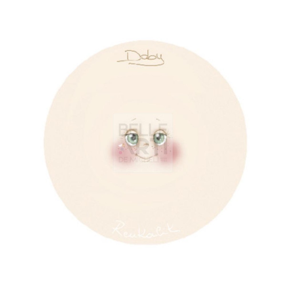 VISO STAMPATO SU TESSUTO " DOBY " DIAM. 13 CM