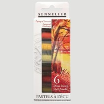 SET 6 MEZZI PASTELLI SECCHI PASTEL A L'ECU " COLORI D' AUTUNNO "
