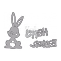 FUSTELLA SOTTILE CONIGLIO E HAPPY EASTER 2 SOGG.