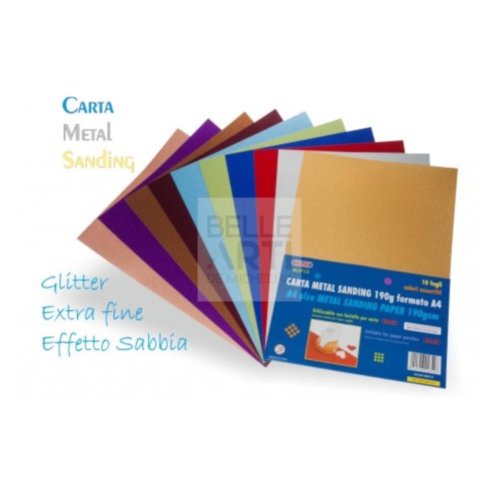FOGLIO A4 " METAL SANDING " - ROSSO