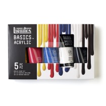 ASSORTIMENTO SET COLORI ACRILICI SERIE " ACRILICO " 5 TUBI DA 75 ML