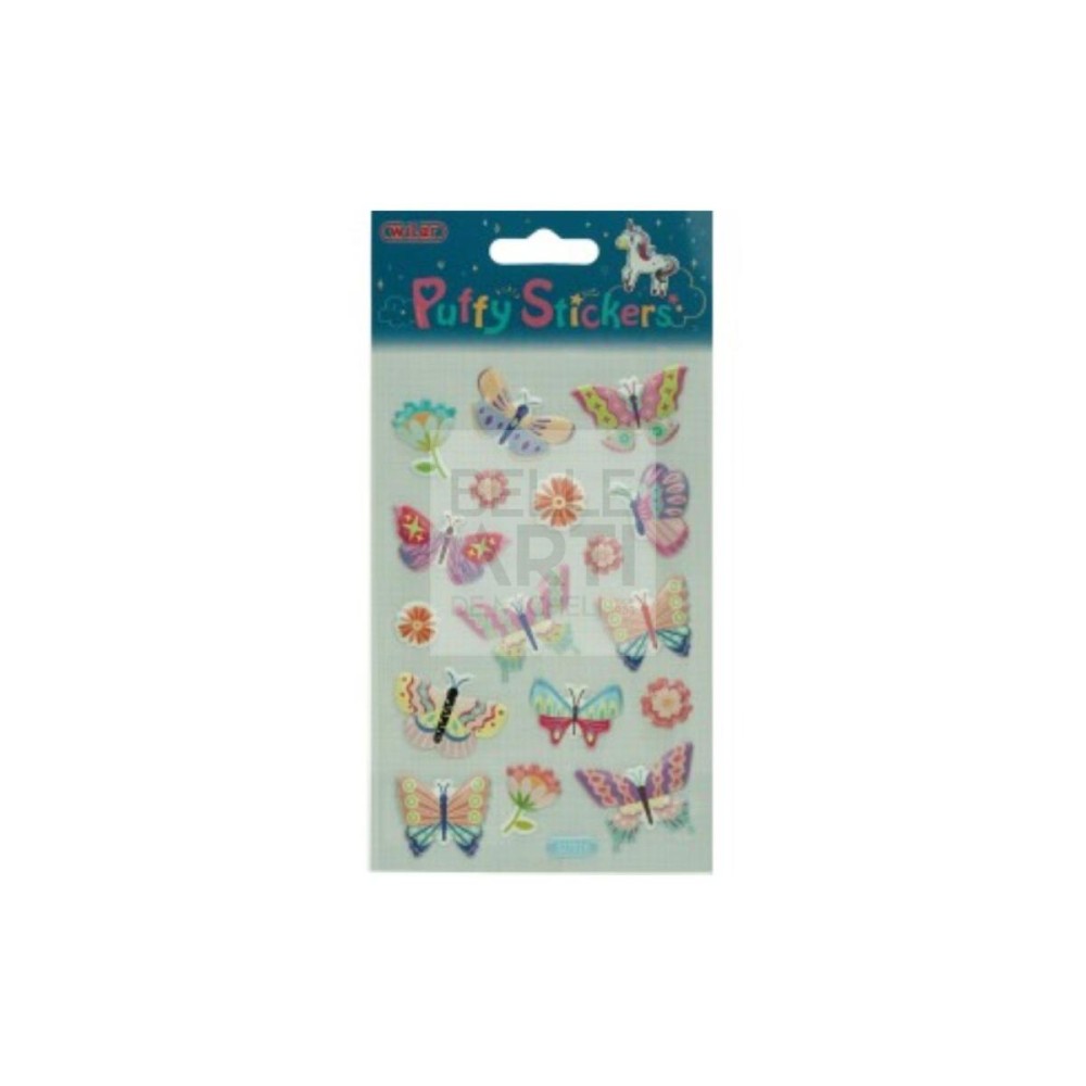STICKERS ADESIVI PUFFY FARFALLE