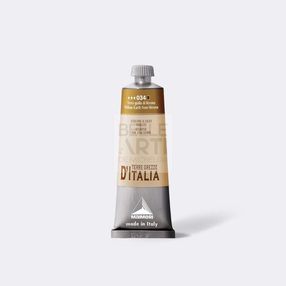 COLORE AD OLIO SERIE TERRE GREZZE D'ITALIA DA 60 ml. 34 TERRA GIALLA DI VERONA