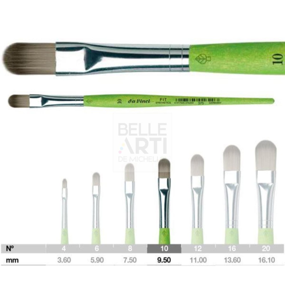 PENNELLO LINGUA DI GATTO S. 375 SERIE " FIT" FILATO GRIGIO M.C. NUM. 10