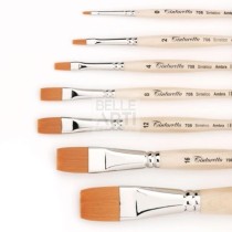 PENNELLO PIATTO S. 708 FILATO SINTETICO AMBRA MAN. ESAGONALE CORTO N. 22