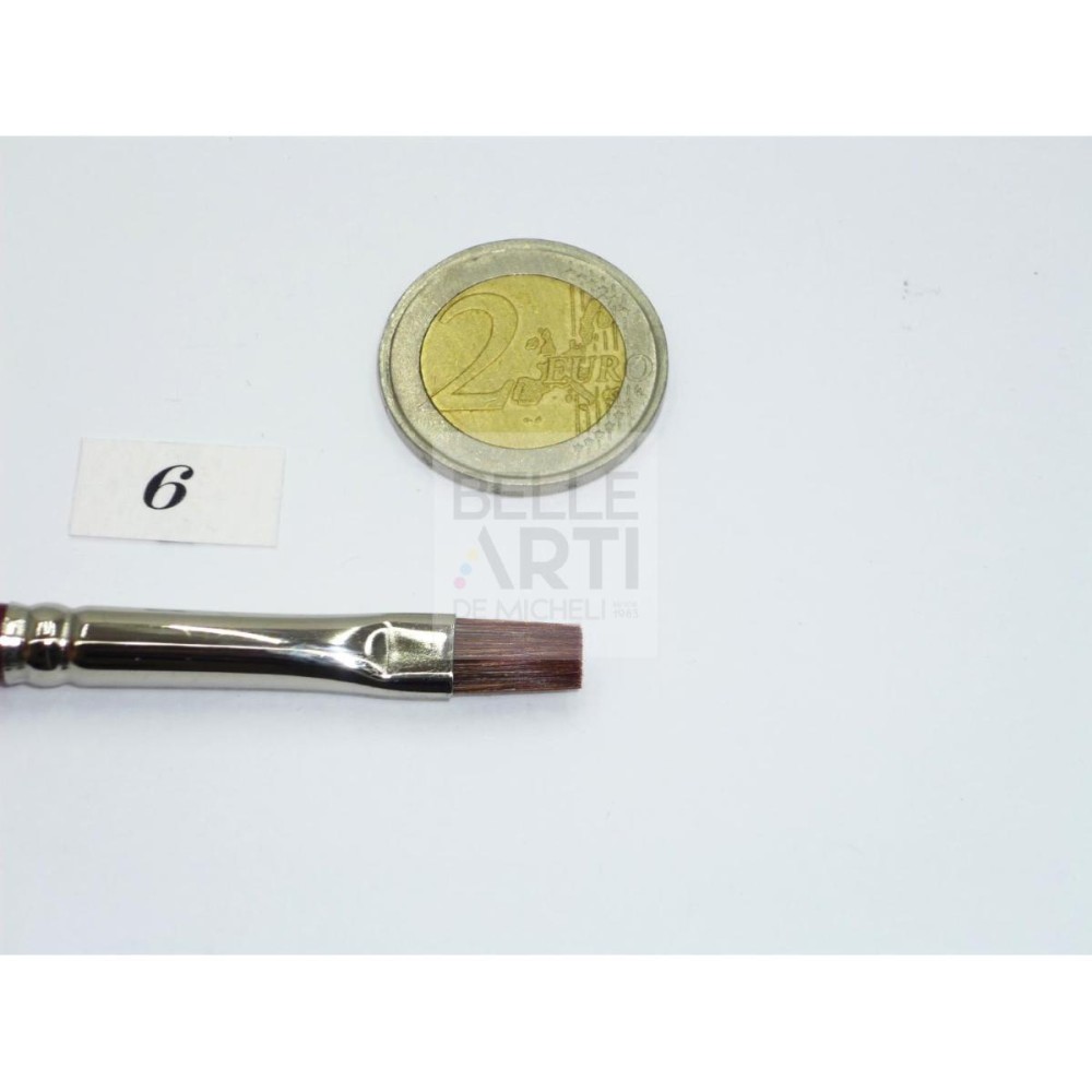 PENNELLO PIATTO S. 999 PELO DI BUE EXTRA MAN. LUNGO N. 6
