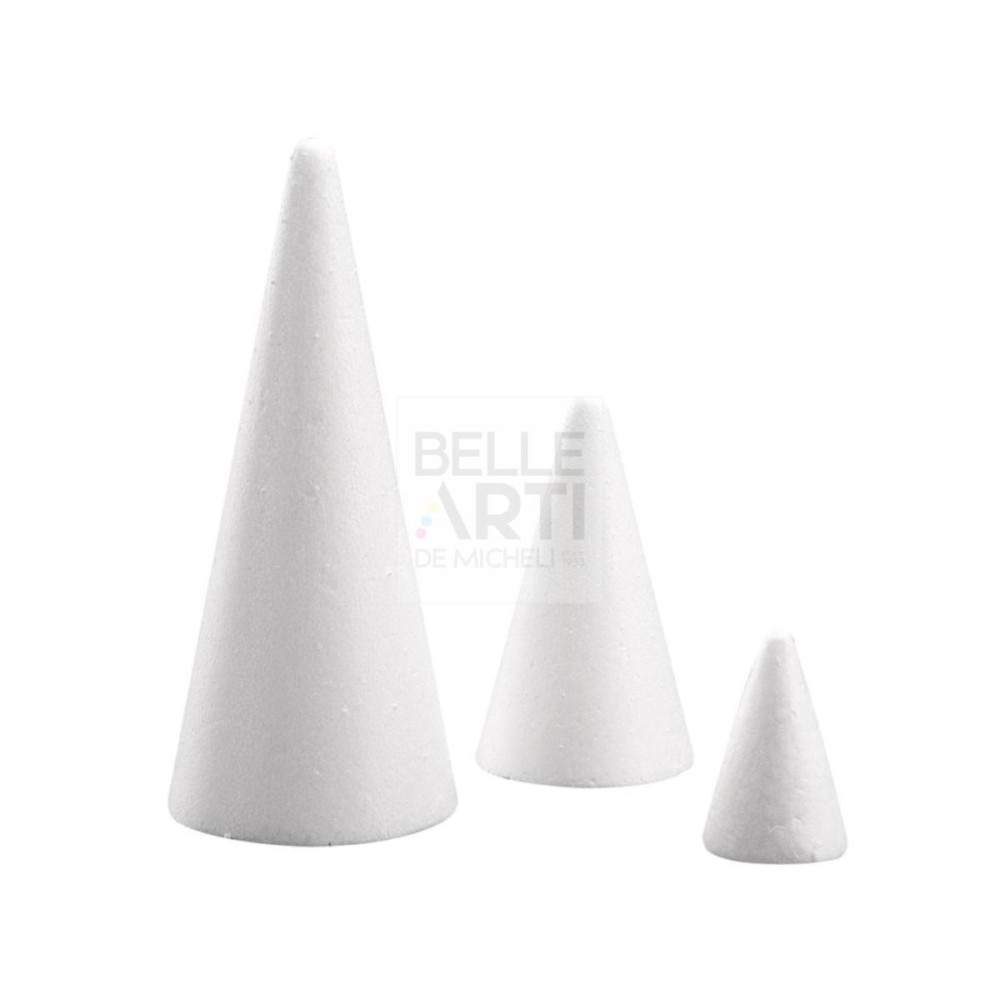 CONO IN POLISTIROLO H. 6 - DIAM. 4 CM