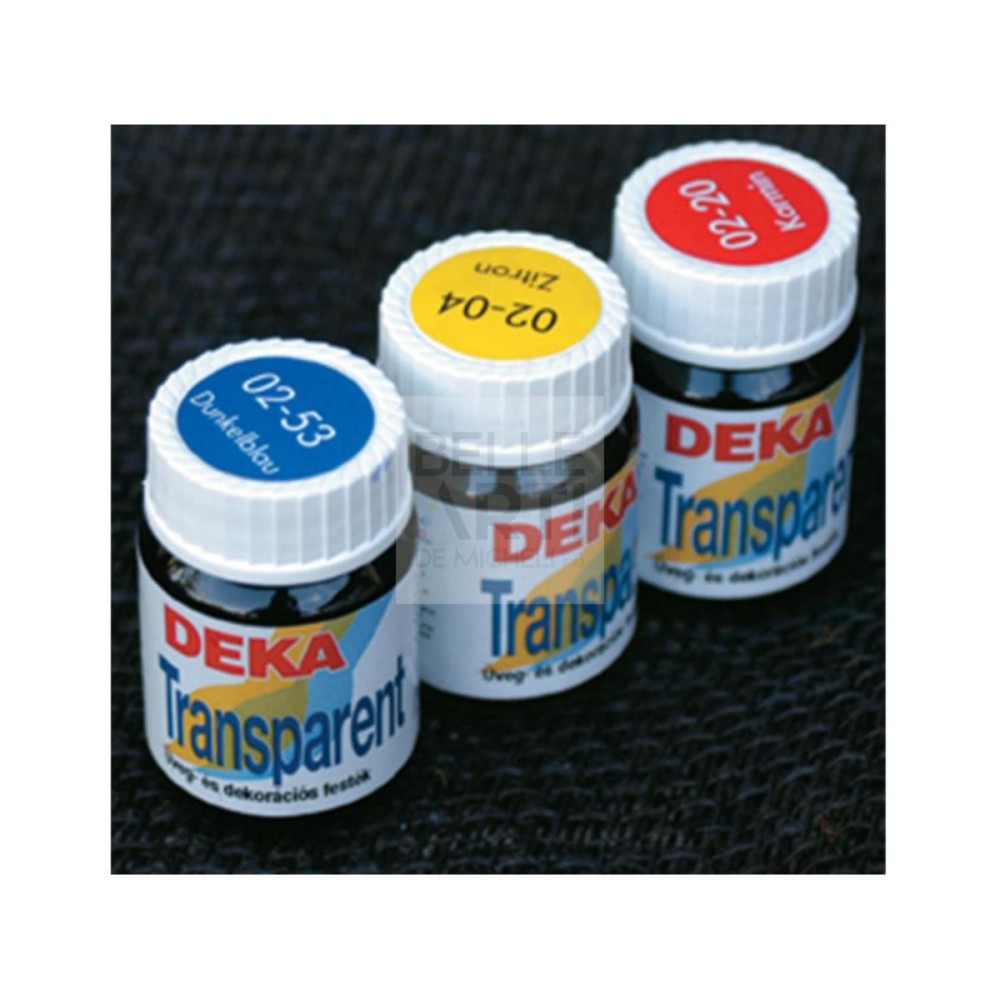 COLORE PER VETRO DEKA TRASPARENT DA 25ml. 20 ROSSO CARMINIO