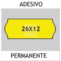 ROTOLO ETICHETTE PREZZATRICE 26X12 AD ONDA FIALLO FLUO 1500 ET/RT