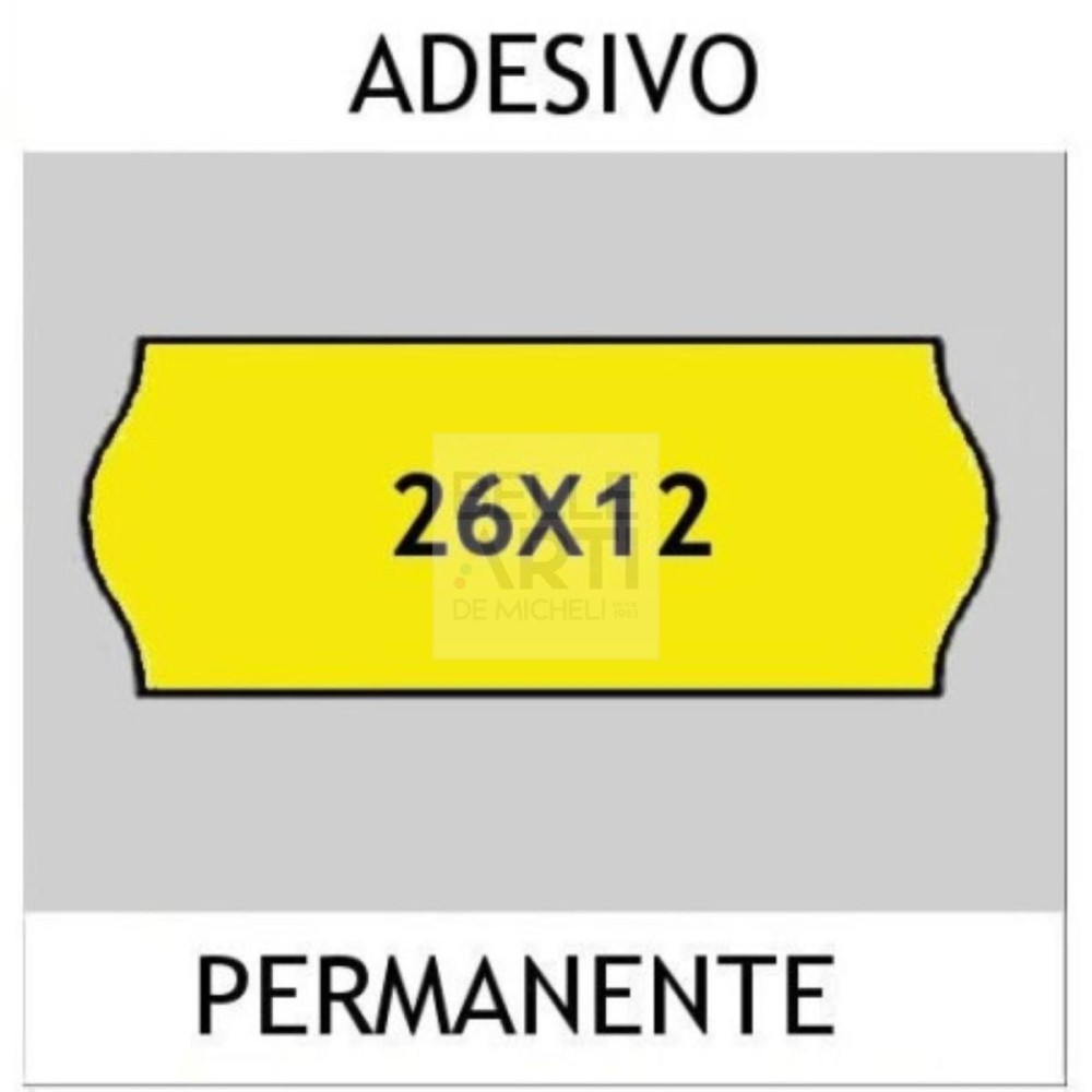 ROTOLO ETICHETTE PREZZATRICE 26X12 AD ONDA FIALLO FLUO 1500 ET/RT