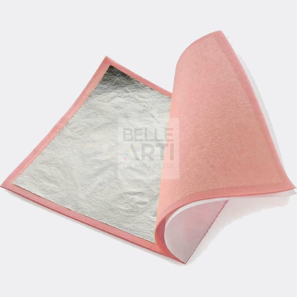 FOGLIA ARGENTO VERO LIBRETTO DA 25 FG.15X15 CM TONO LUCIDO