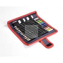 SET IN ROTOLO DI COLORI A MATITA ACADEMY " Colouring Art Wrap " Set 16 PZ.
