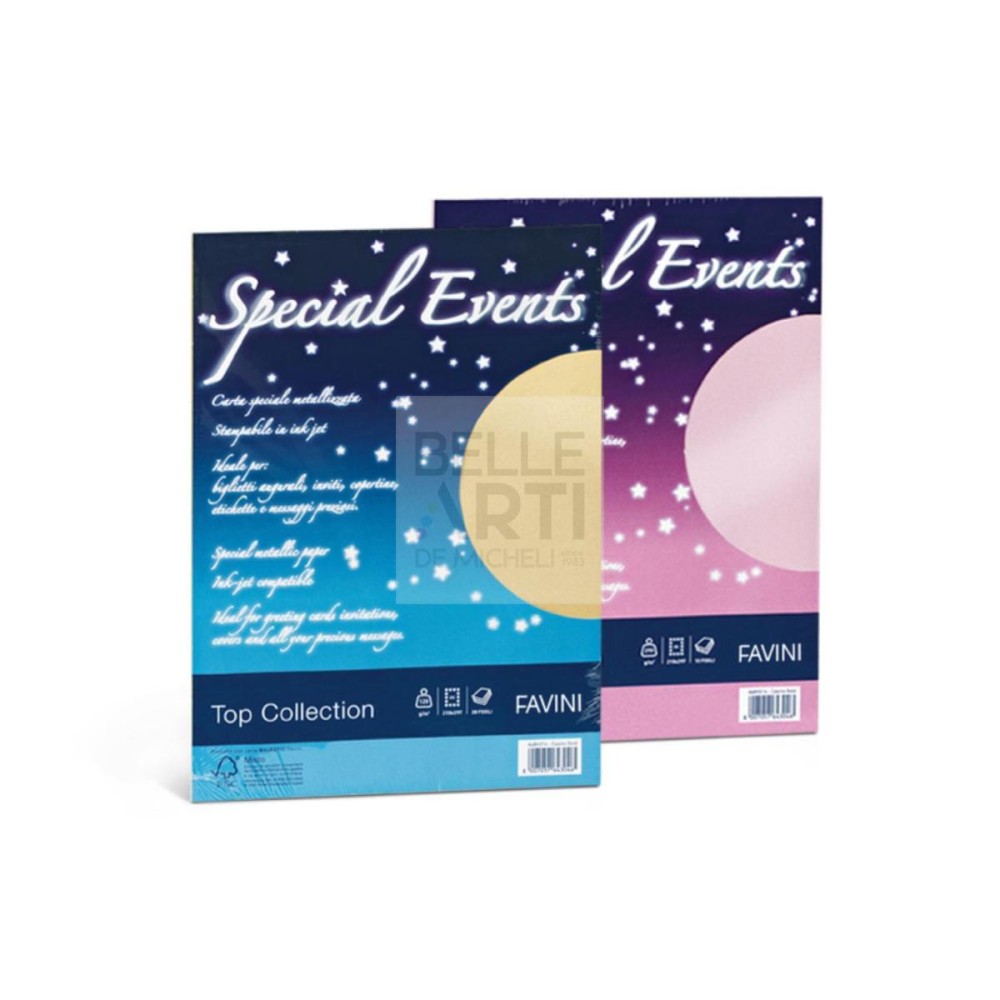 CARTA PERLATA A4 " SPECIAL EVENTS " FAVINI  250 GR ORO
