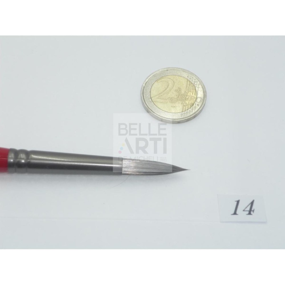 PENNELLO TONDO S. 810 FILATO SINTETICO ARGENTO MAN. BILANCIATO N. 14