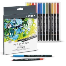 PENNARELLI AQUA BRUSH DUO DUE PUNTE CONF. 12 PZ.