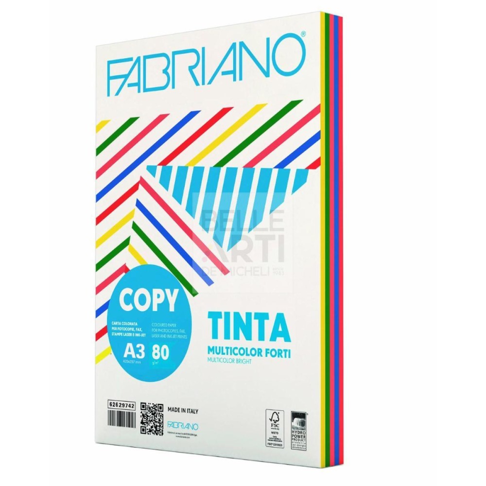 CARTA COPYTINTA FABRIANO F.TO A4 GR. 160  COL. ASS. FORTI FG. 100