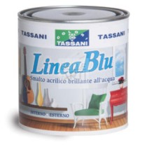 Smalto Acrilico all'acqua BRILLANTE - Linea Blu - 0.75 L. BIANCO