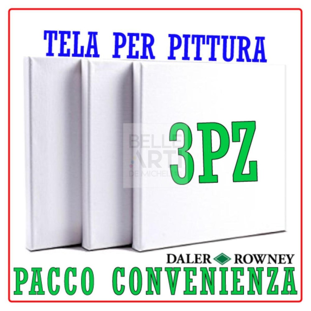 TELA PITTURA CONFEZIONE OFFERTA DA 3 PZ. D&R SERIE SIMPLY F.TO 20X20