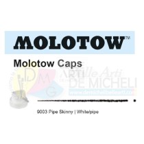 TAPPO BOMBOLETTA SPRAY CAP MOLOTOW SKINNY BIANCO CON CANNUCCIA 9003