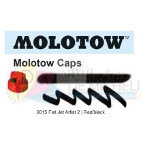 TAPPO BOMBOLETTA SPRAY CAP MOLOTOW FLAT JET ARTIST2 ROSSO_NERO 9015
