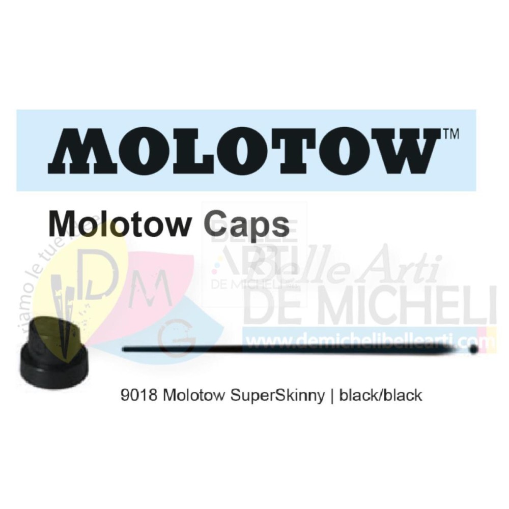 TAPPO BOMBOLETTA SPRAY CAP MOLOTOW SUPERCKINNY NERO/NERO 9018