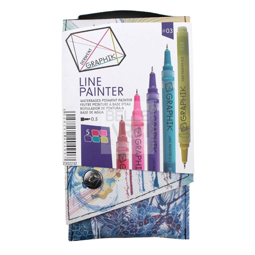 PENNARELLI " LINE PAINTER " SET DA 5PZ COL. ASS. PUNTA METALLO 0.5 PIGMENTATI BASE ACQUA 3