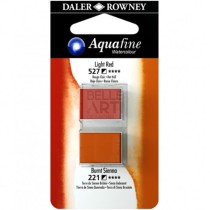ACQUERELLO SERIE ACQUAFINE BLISTER DOPPIO 1/2 GODET 527 ROSSO CHIARO + 221 TERRA DI SINEA BRUCIATA