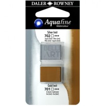 ACQUERELLO SERIE ACQUAFINE BLISTER DOPPIO 1/2 GODET 702 ARGENTO + 701 ORO