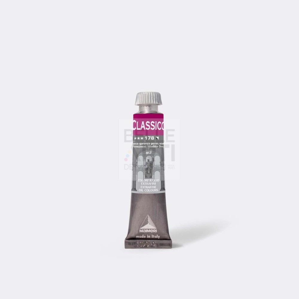 COLORE AD OLIO SERIE CLASSICO DA 20 ml. 178 LACCA GARANZA PERMANENTE SCURA