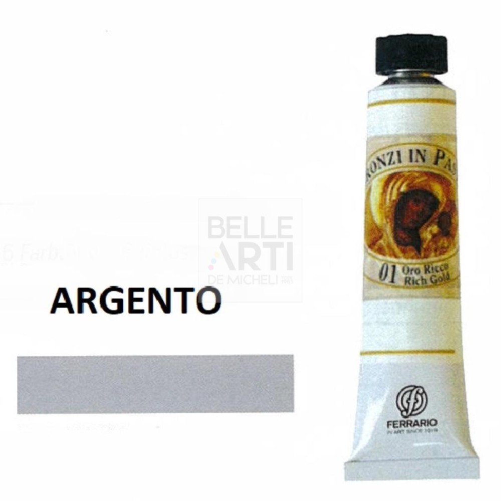 DORATURA BRONZI IN PASTA TUBO DA 20ML. COLORE 01 ARGENTO