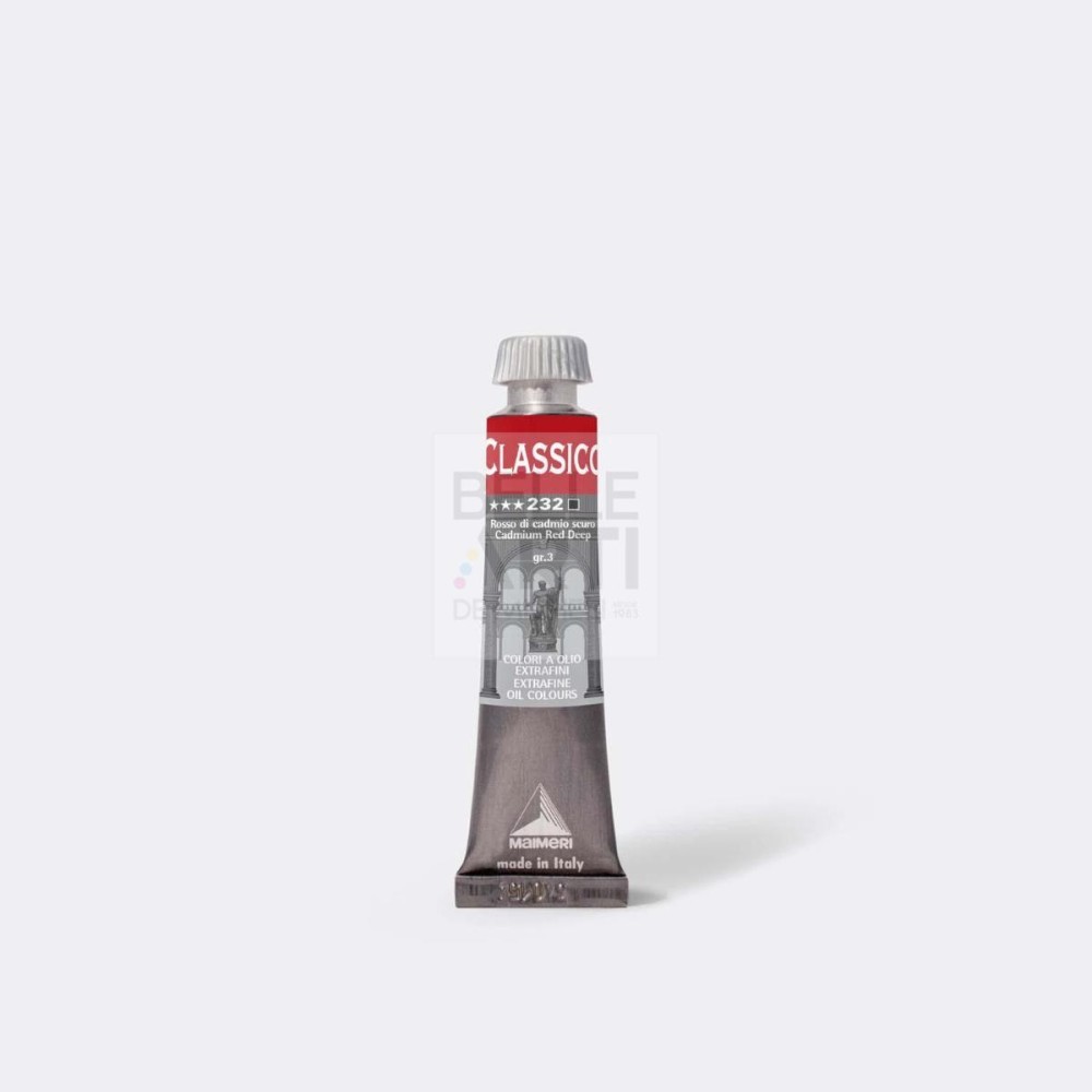 COLORE AD OLIO SERIE CLASSICO DA 20 ml. 232 ROSSO CADMIO SCURO
